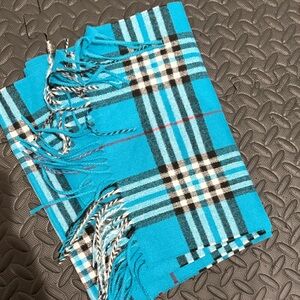 Plaid Blue and Black Women's Scarf